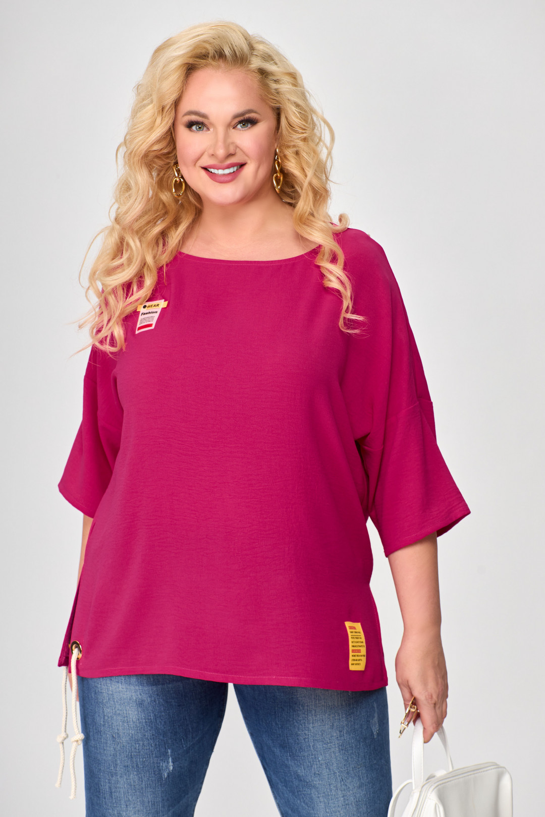 Блузка Abbi style 4007 фуксия - фото 6